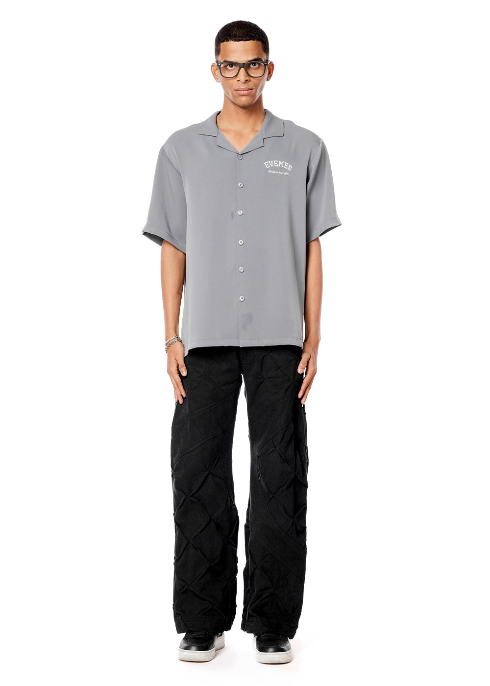 BOWLING SHIRT- SMOKE GREY
