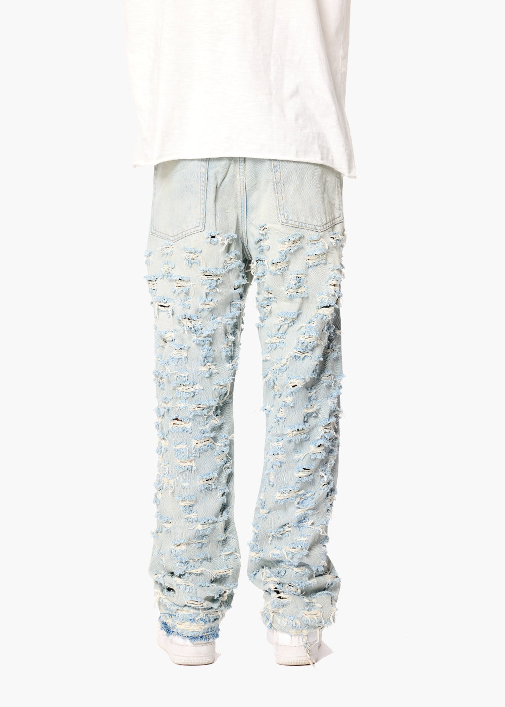 DISTRESSED SKINNY DENIM- BLUE
