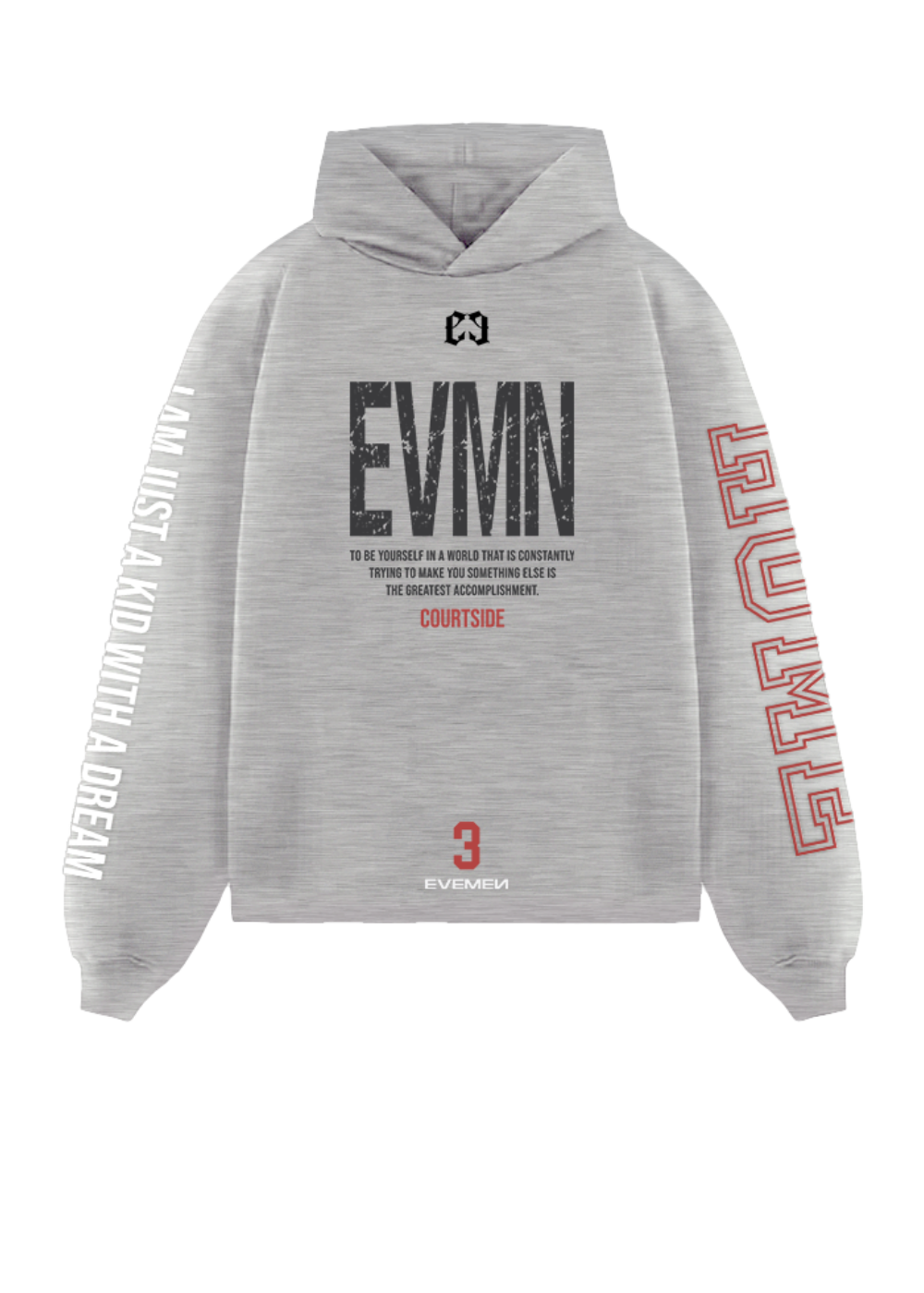 HOME HOODIE - MARL GREY