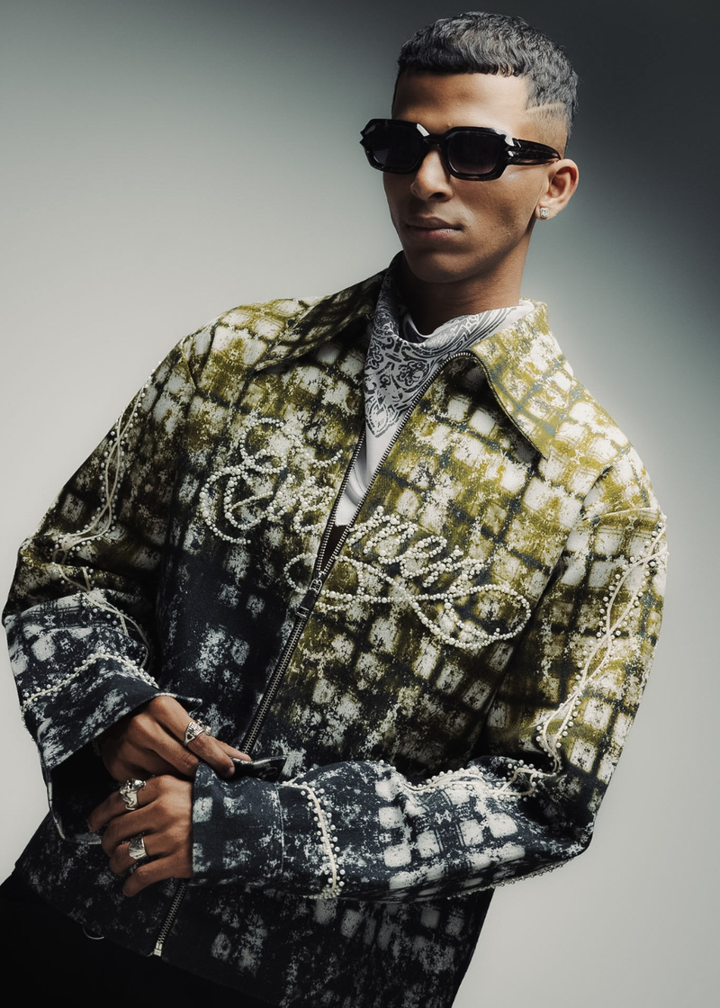 Pearl stitch flnl jacket - colourblock lookbook image 2