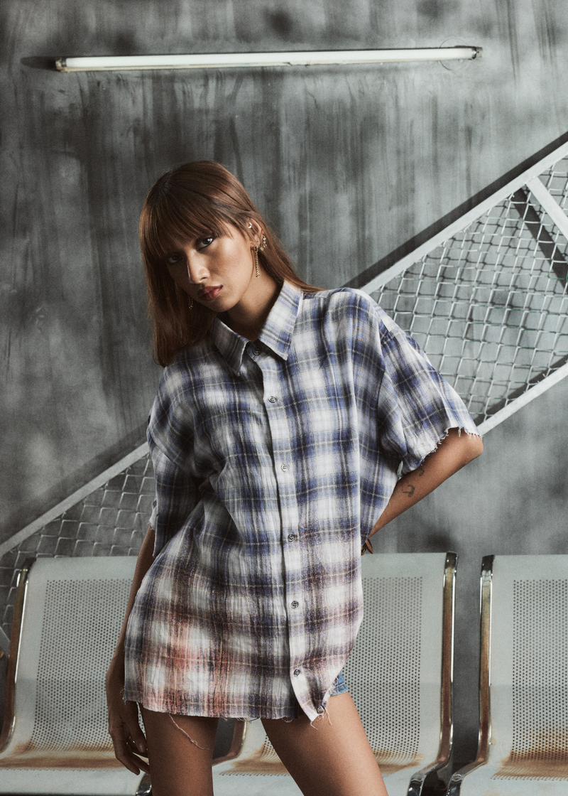 LA check shirt lookbook image 2