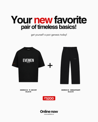 GENESIS T-SHIRT + SWEATPANT - BLACK [COMBO DEAL]