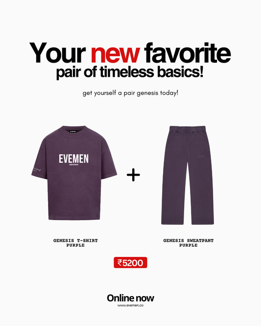 GENESIS T-SHIRT + SWEATPANT - PURPLE [COMBO DEAL]