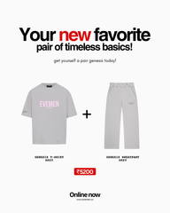 GENESIS T-SHIRT + SWEATPANT - GREY [COMBO DEAL]