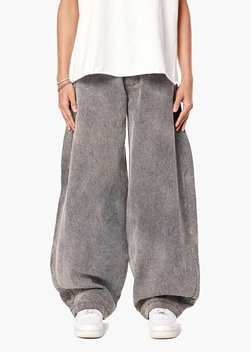 BARREL DENIM- DARK GREY