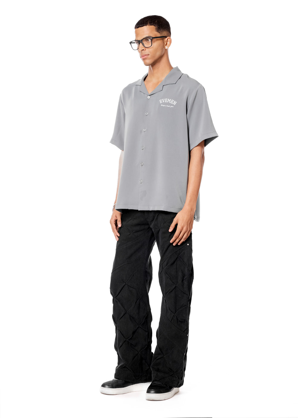 BOWLING SHIRT- SMOKE GREY