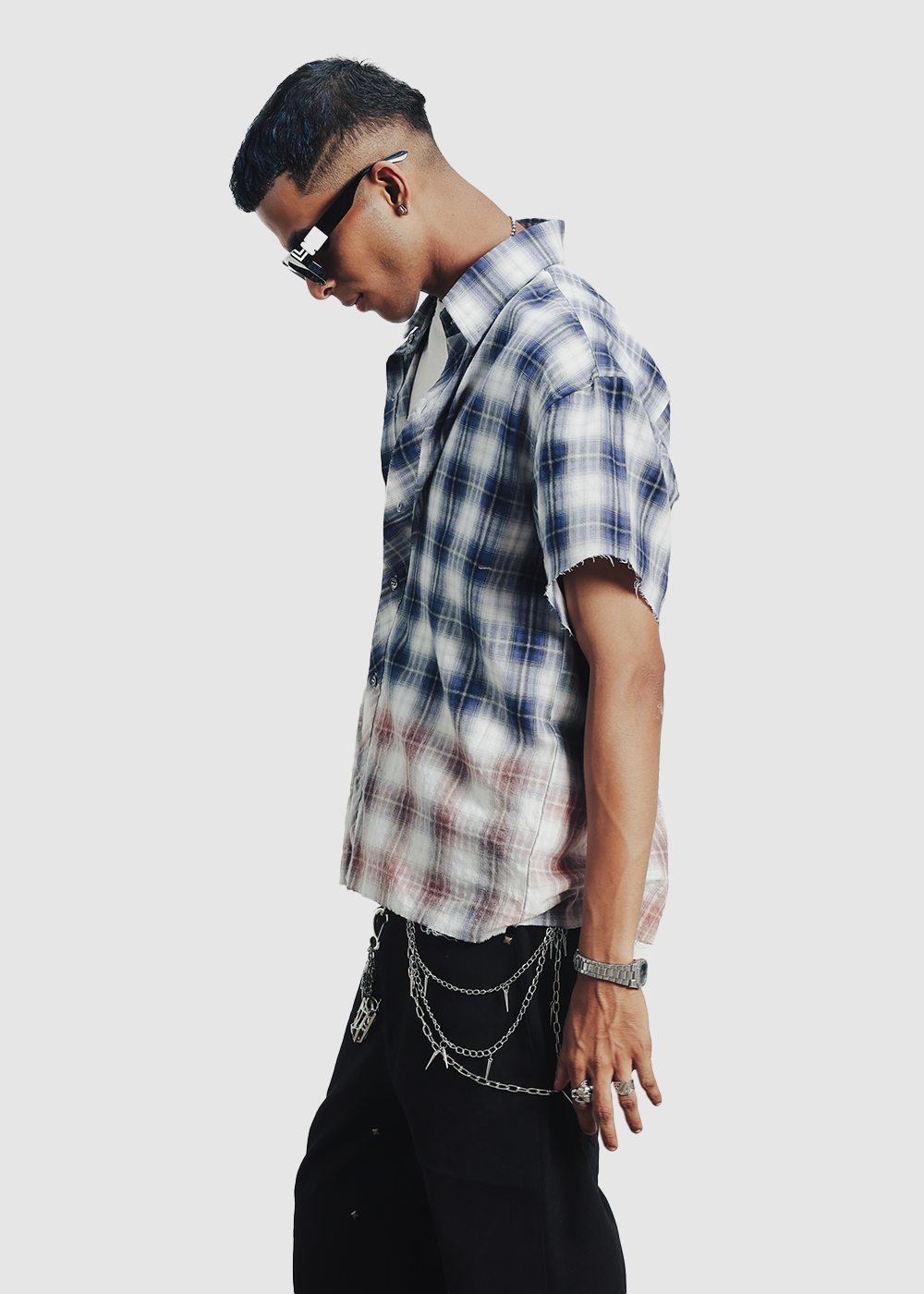 LA check shirt - blue