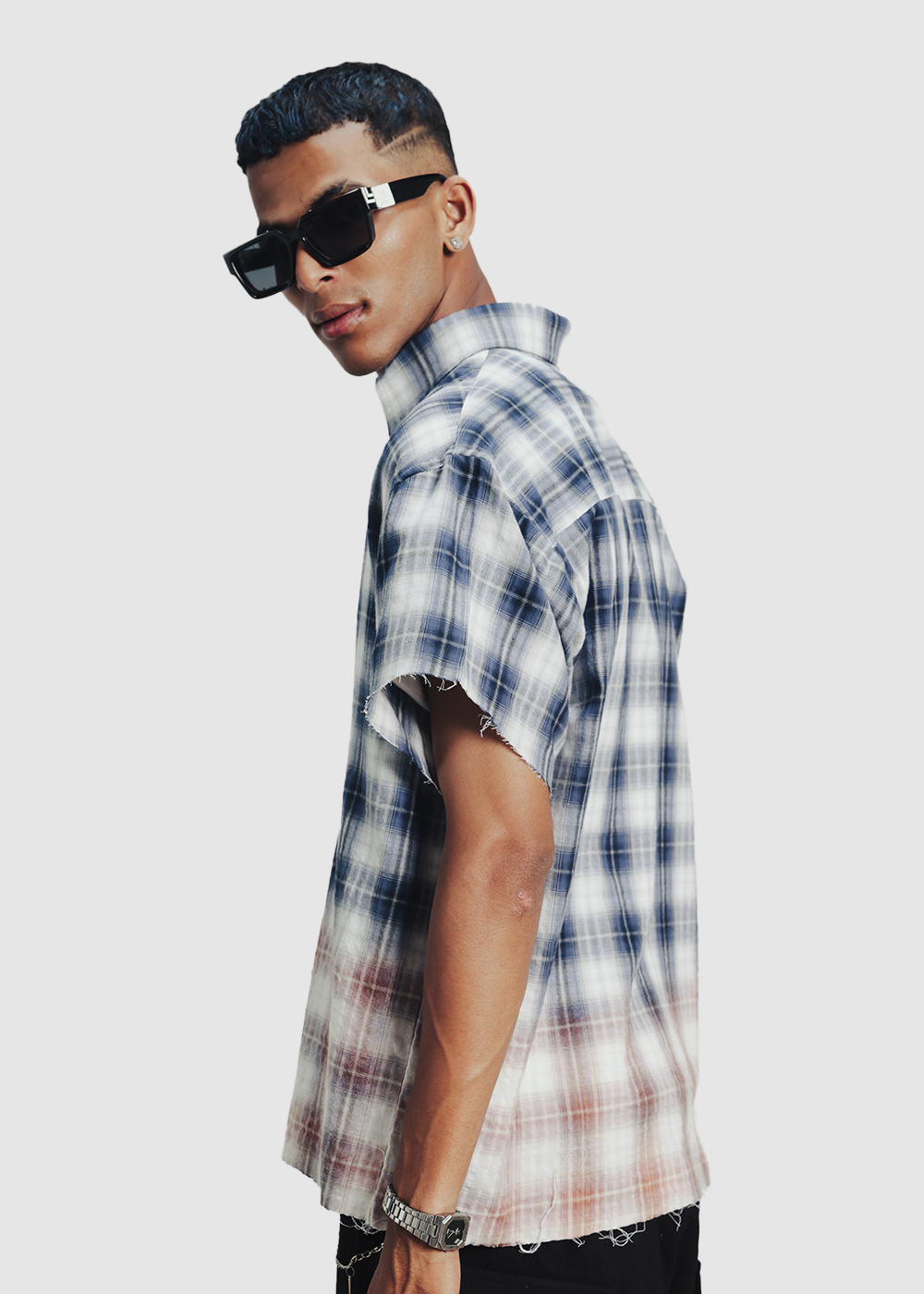 LA check shirt - blue