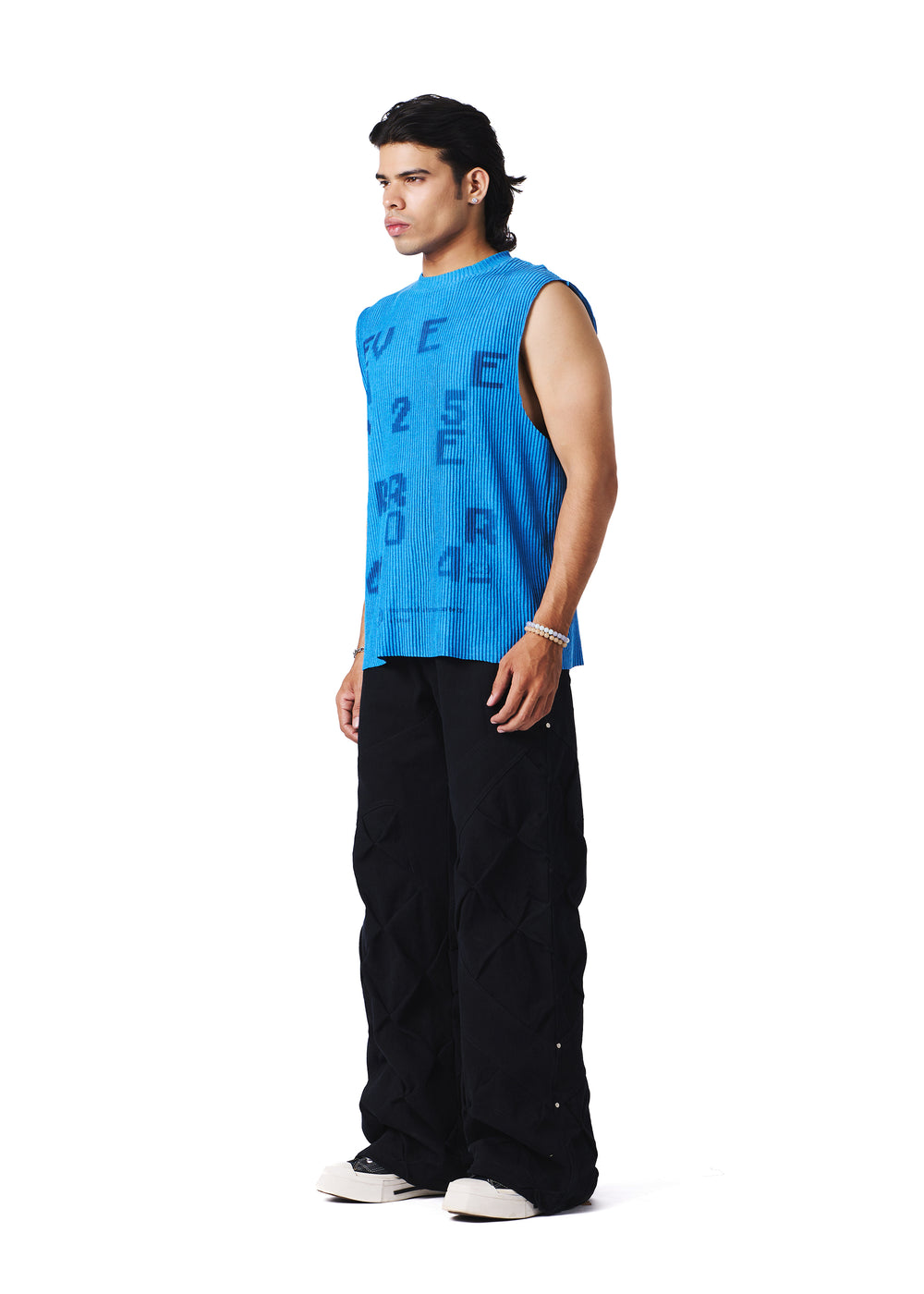 error ribbed tank - Cobalt blue