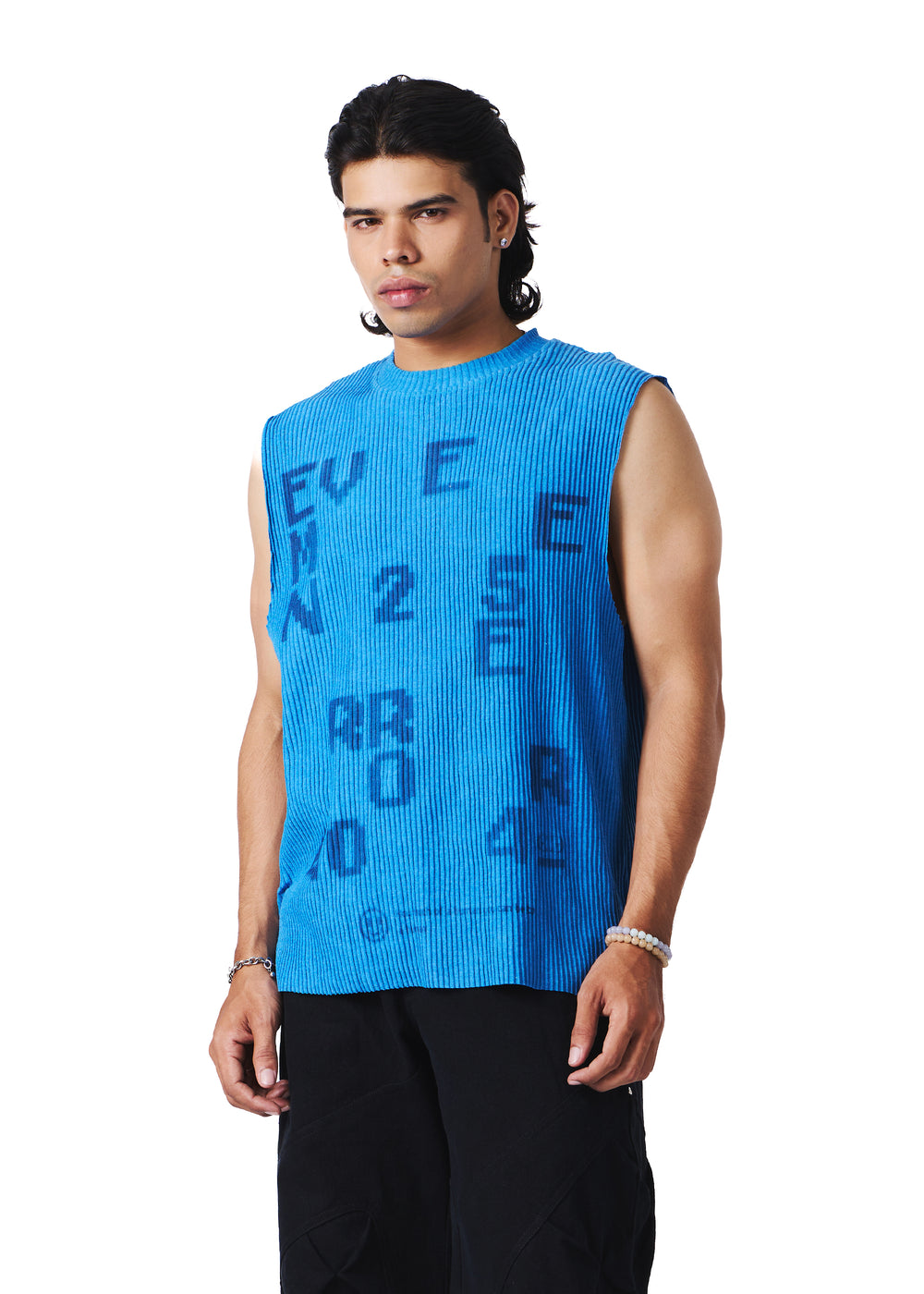 error ribbed tank - Cobalt blue