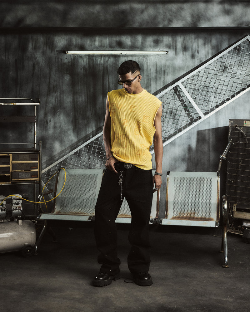 Error ribbed tank - yellow lookbook image 1