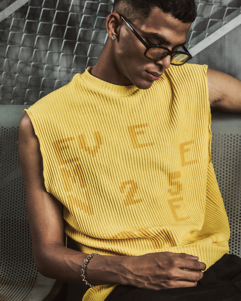 Error ribbed tank - yellow lookbook image 4