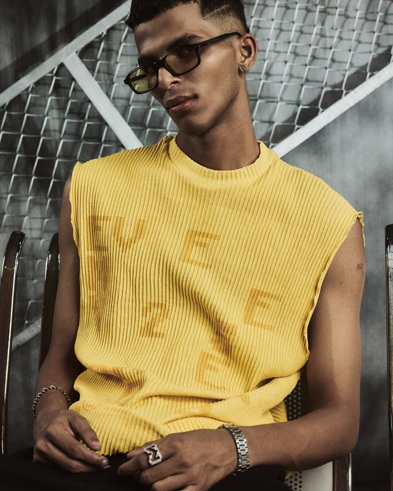 Error ribbed tank - yellow lookbook image 2