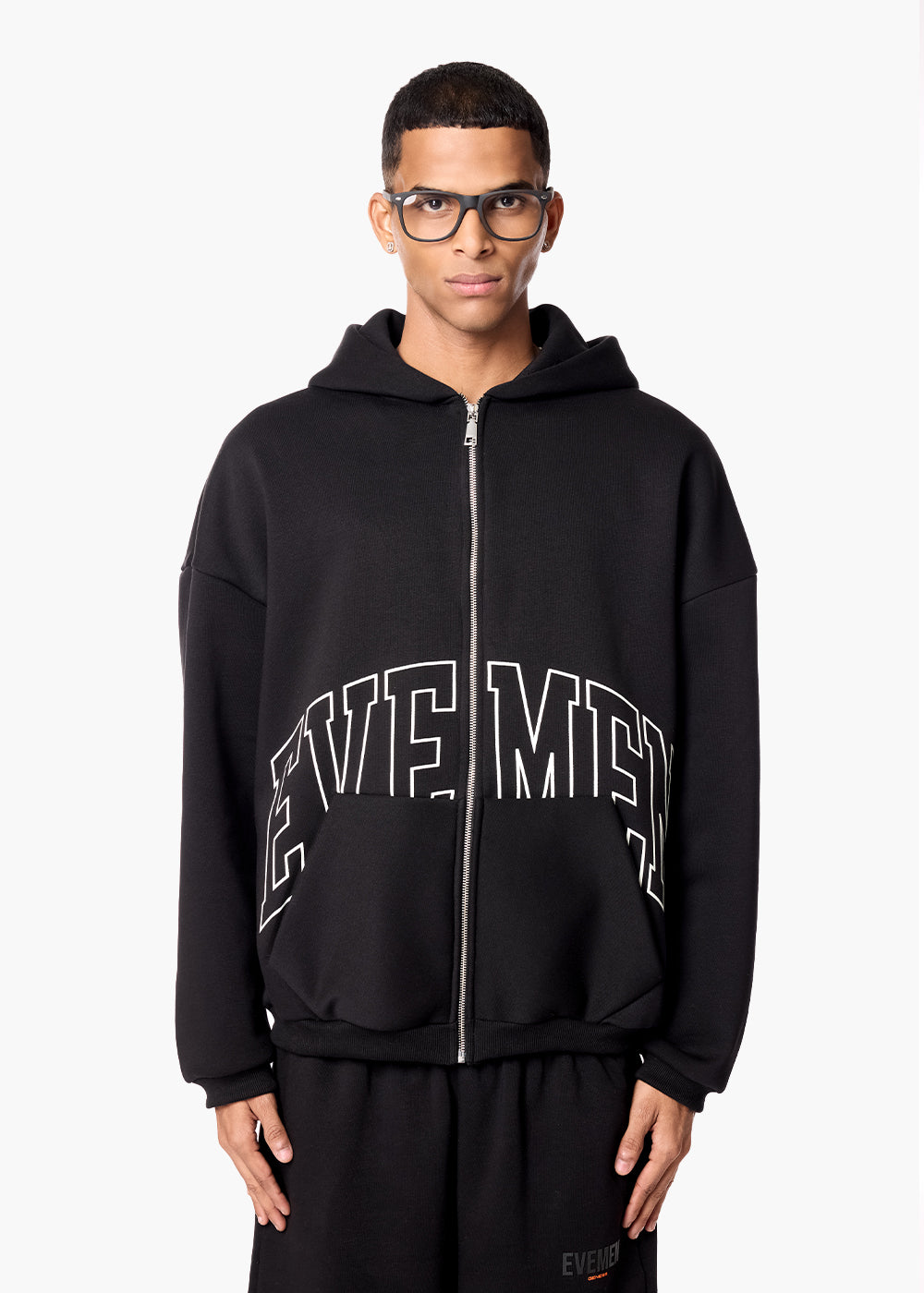 genesis boxy zip through hoodie
