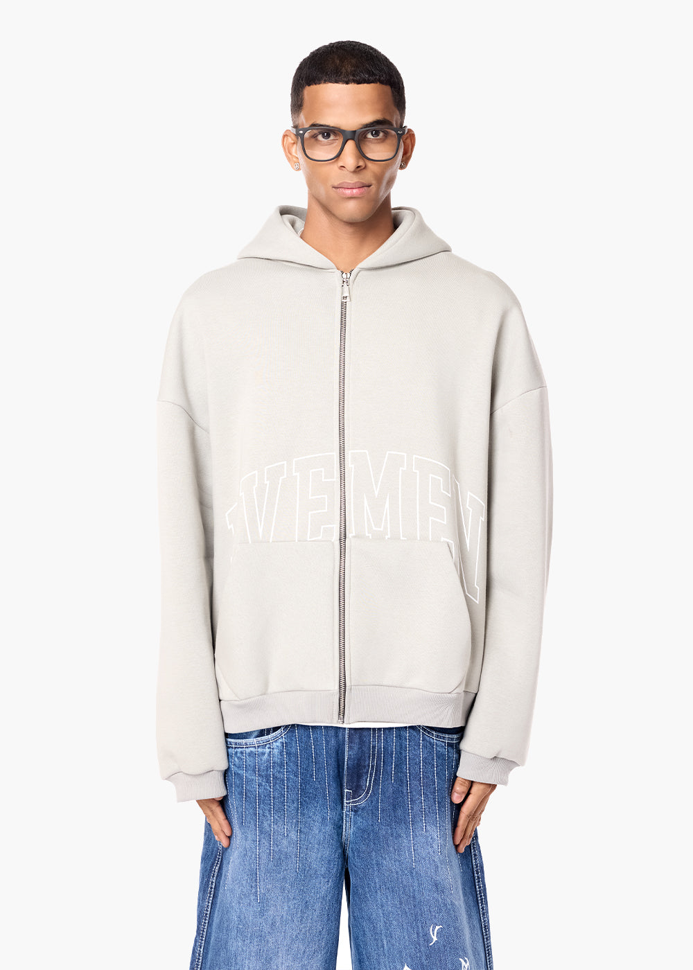 genesis boxy zip through hoodie