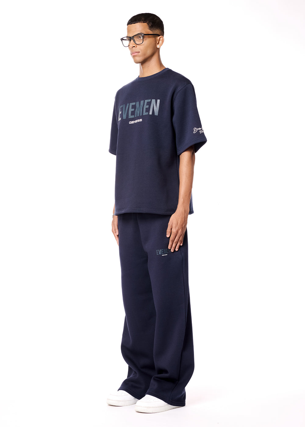 Genesis Wide Leg Sweatpants - NAVY