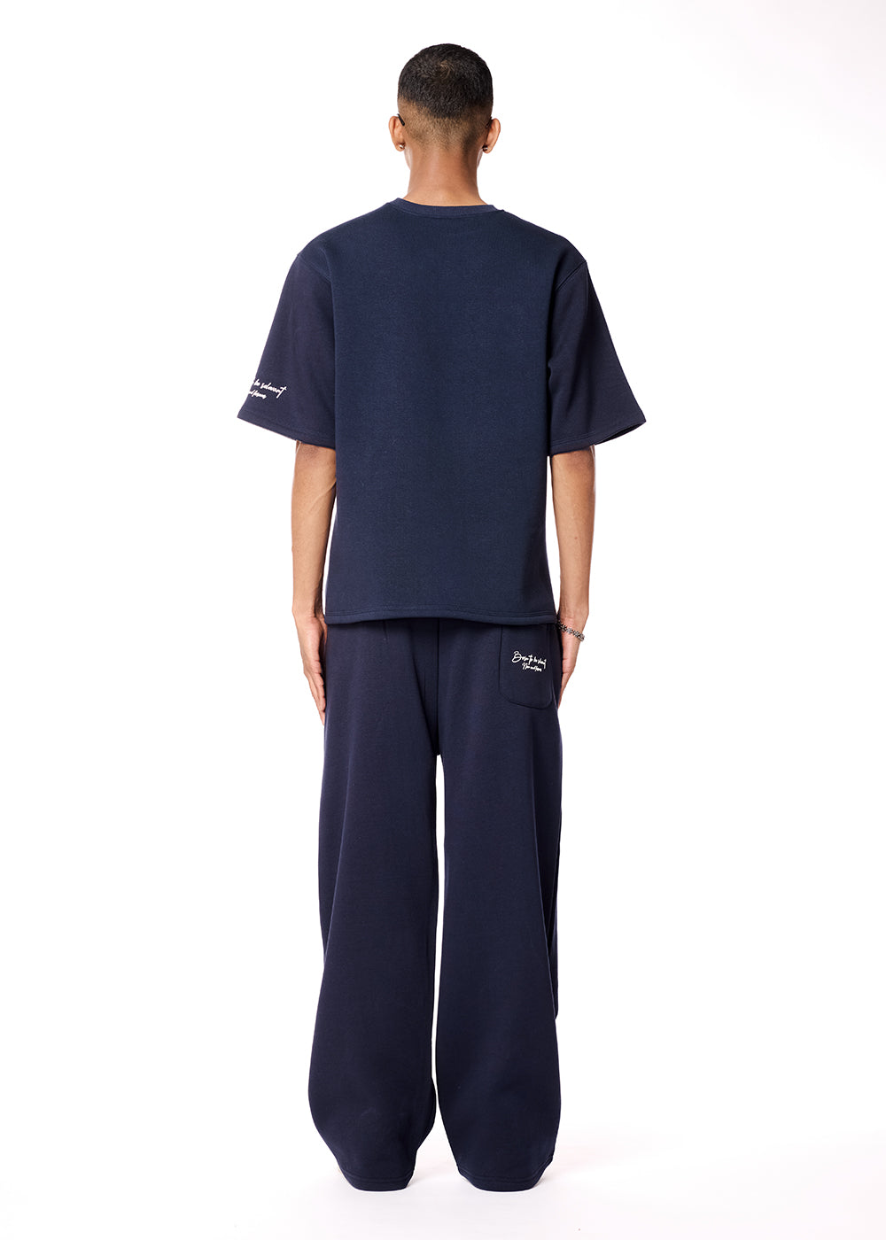 Genesis Wide Leg Sweatpants - NAVY