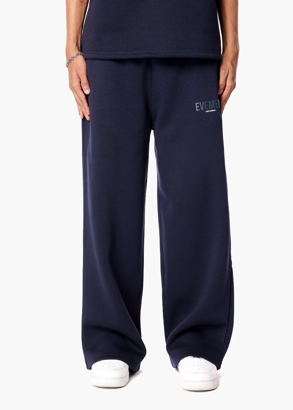Genesis Wide Leg Sweatpants - NAVY