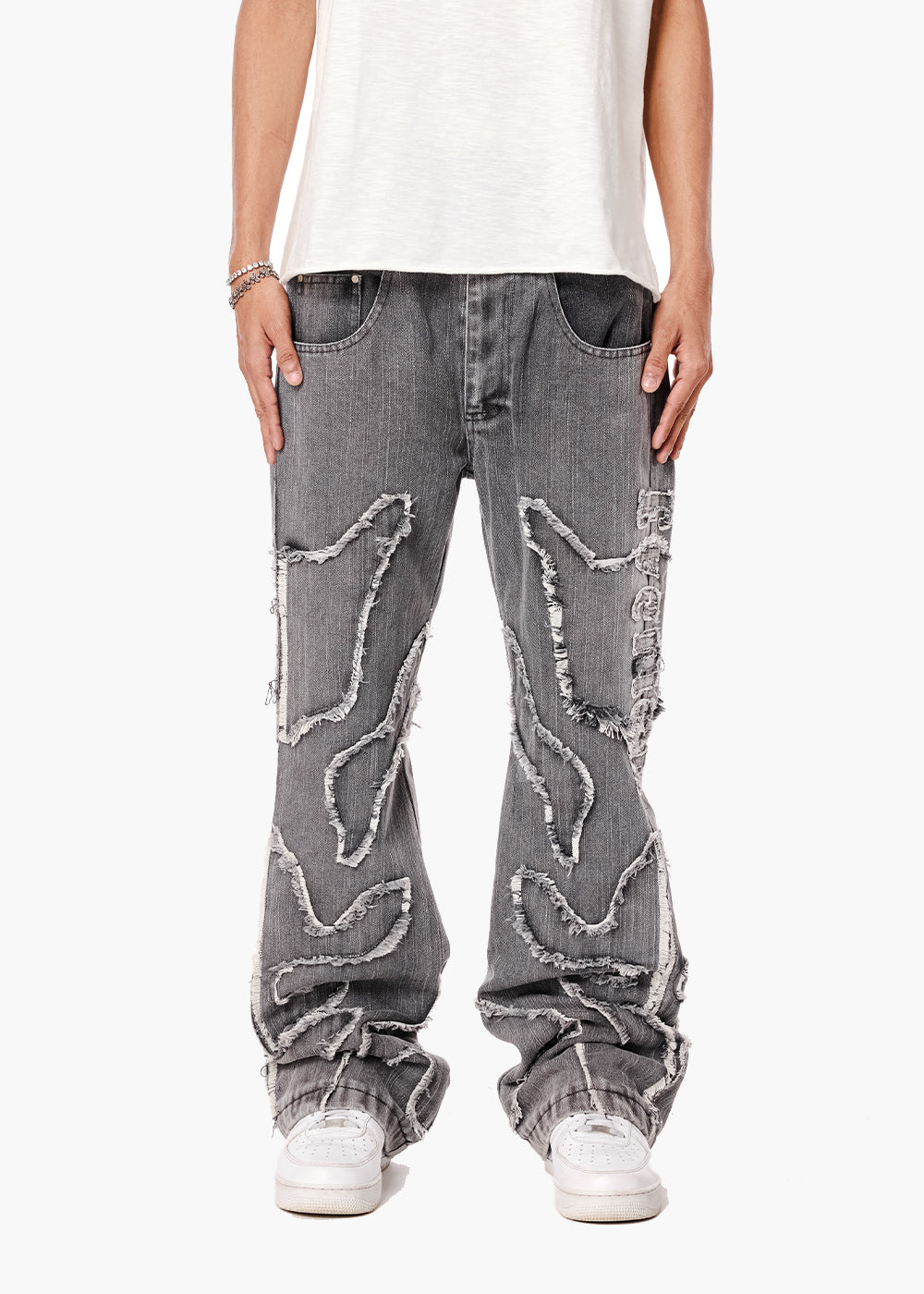 RUNWAY PANELLED DENIM - BLACK WASH