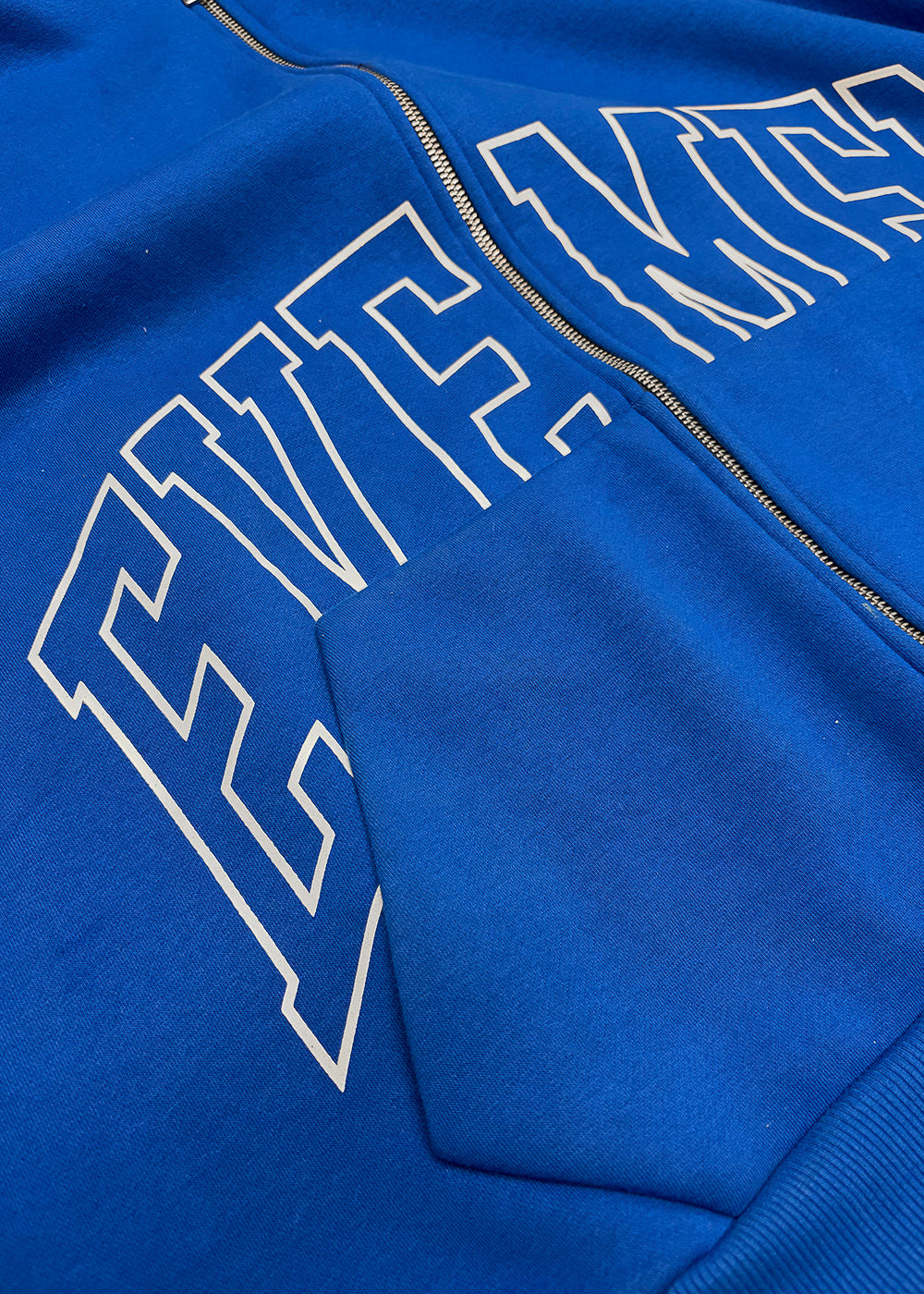 Genesis Boxy zip through hoodie - Cobalt blue