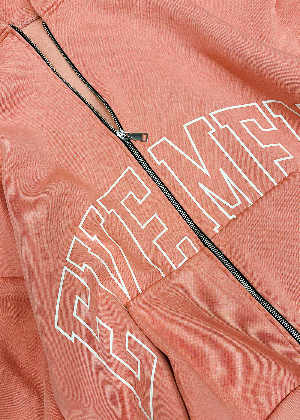 Genesis boxy zip through hoodie - Peach