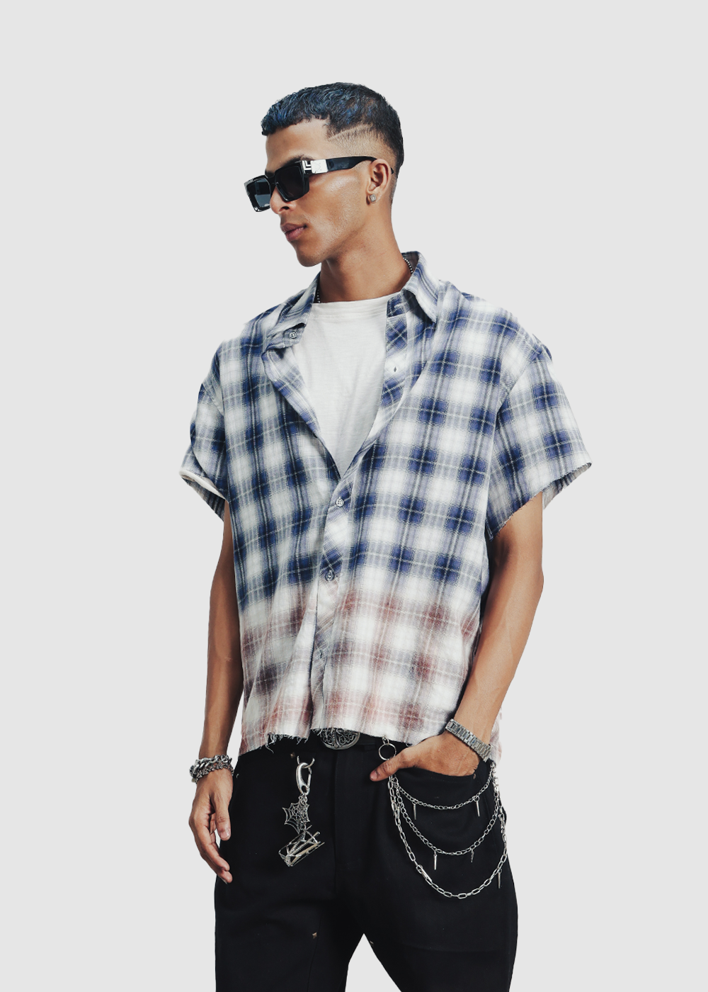 LA check shirt - blue