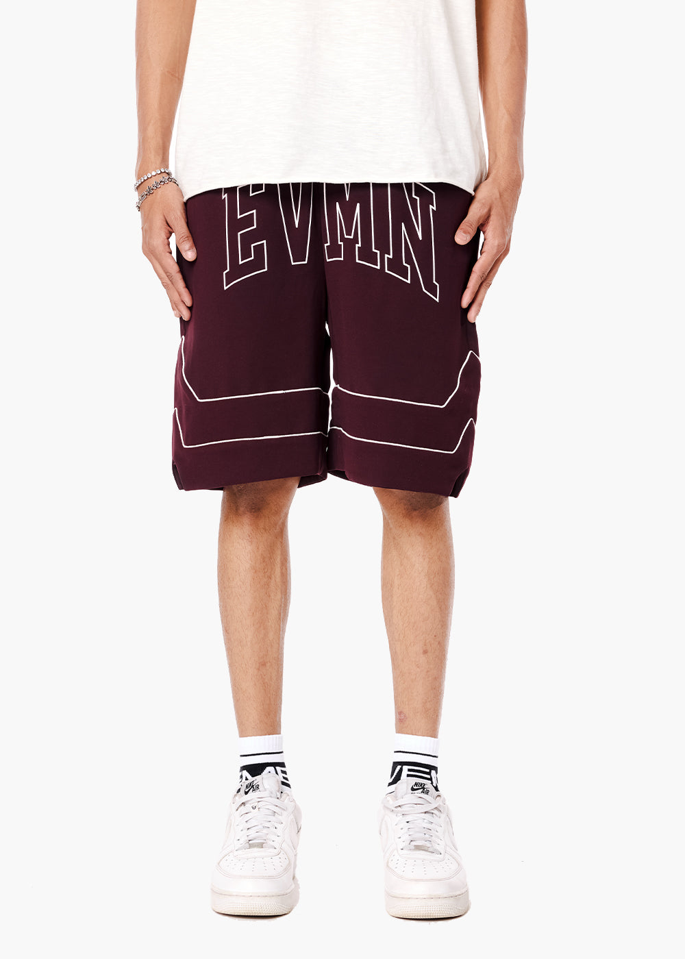 VARSITY SHORTS- WINE