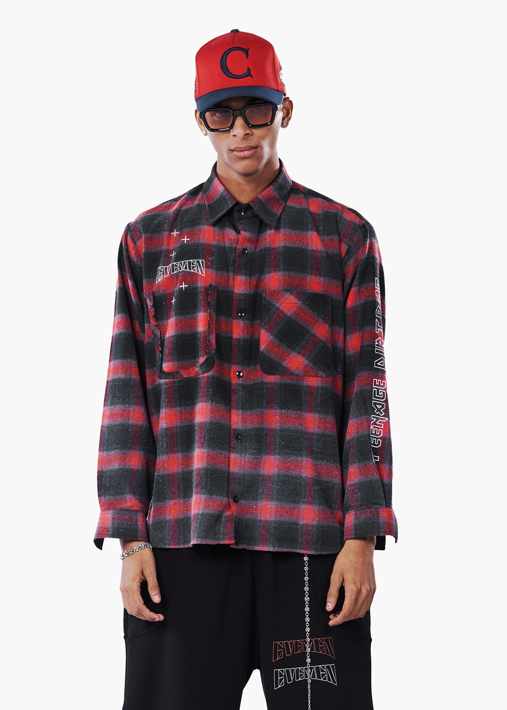 flannel raw washed shirt