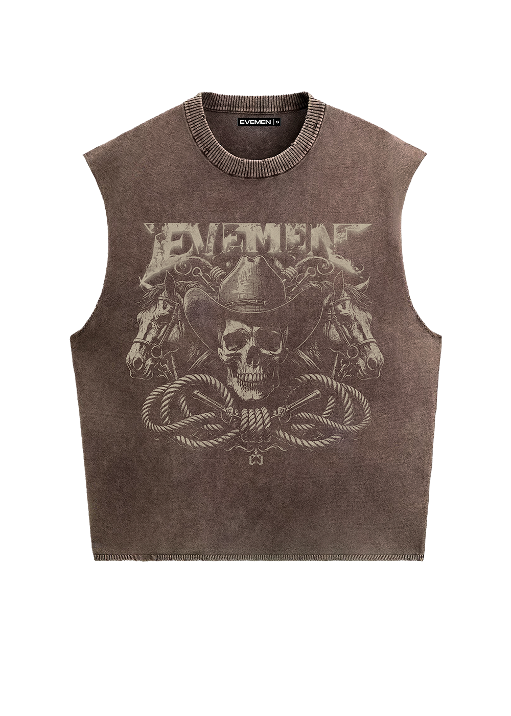 RODEO TANK - BROWN WASHED