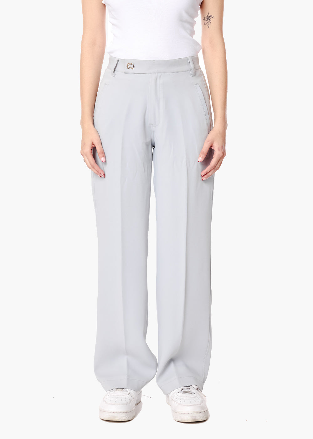 STRAIGHT PANTS LIGHT GREY