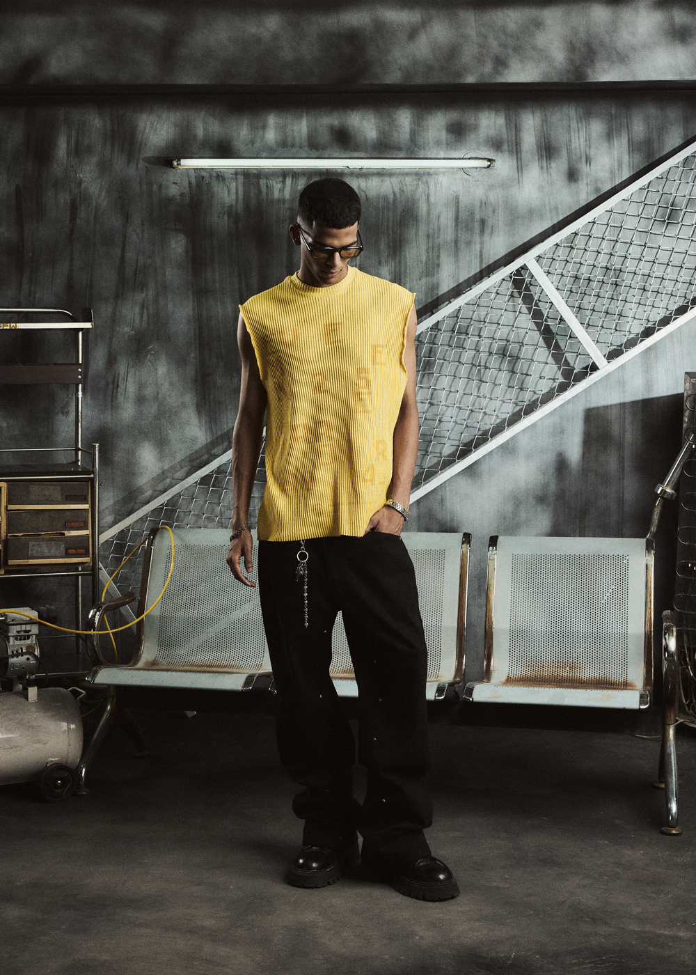 Error ribbed tank - yellow