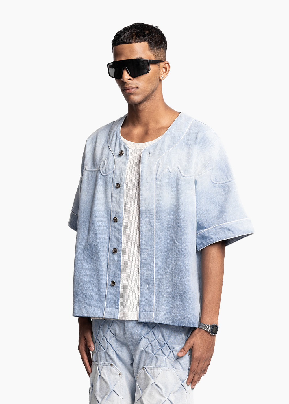 CORDED SHIRT - WASHED BLUE