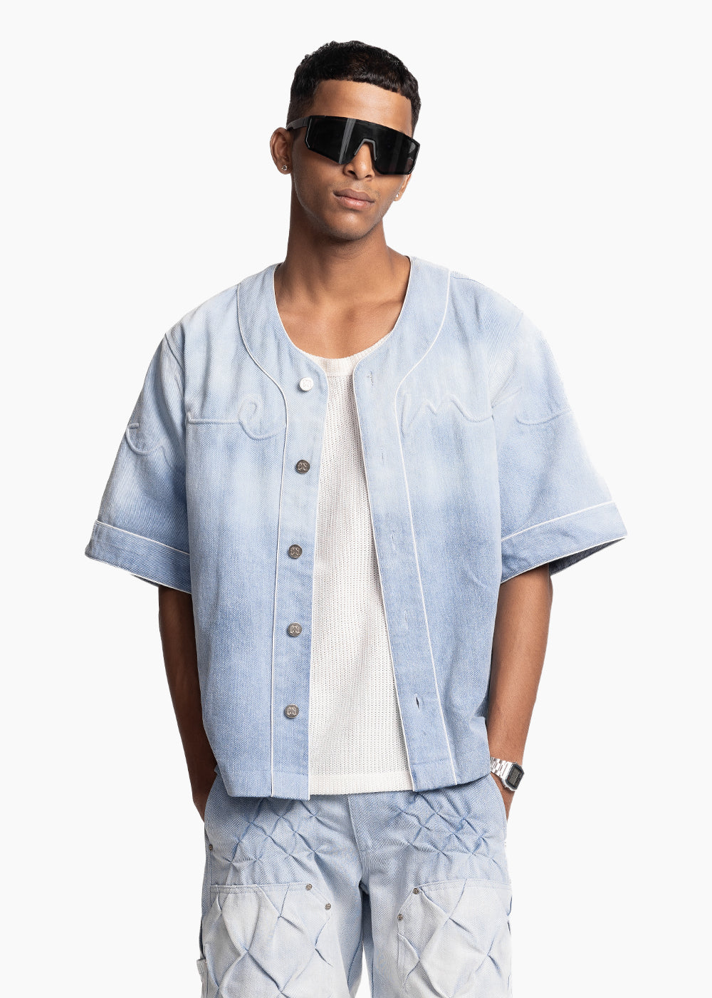 CORDED SHIRT - WASHED BLUE