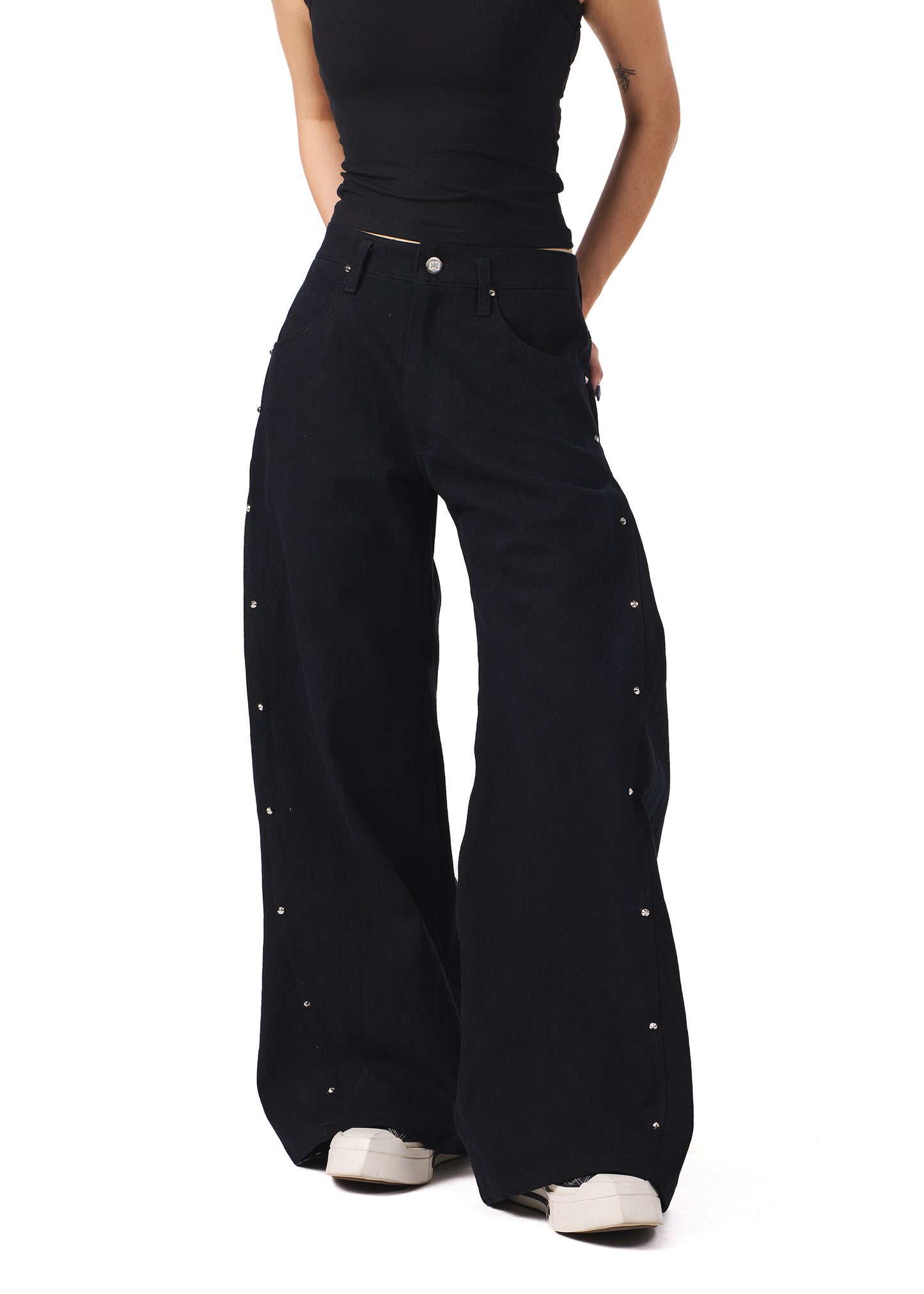 Black Wide Leg Denim