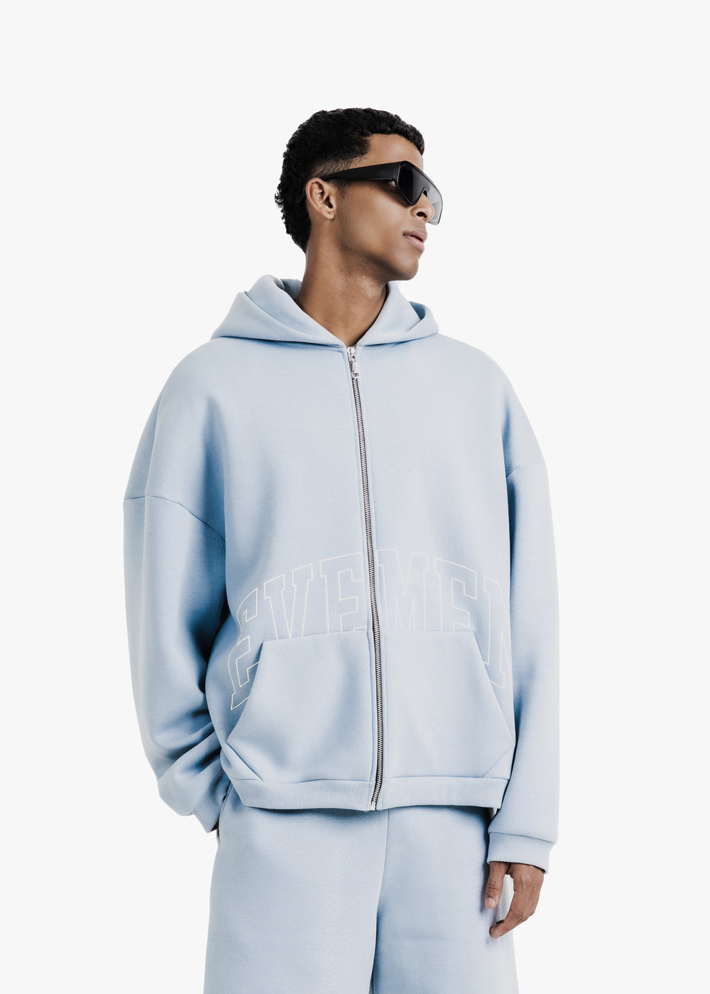 genesis boxy zip through hoodie