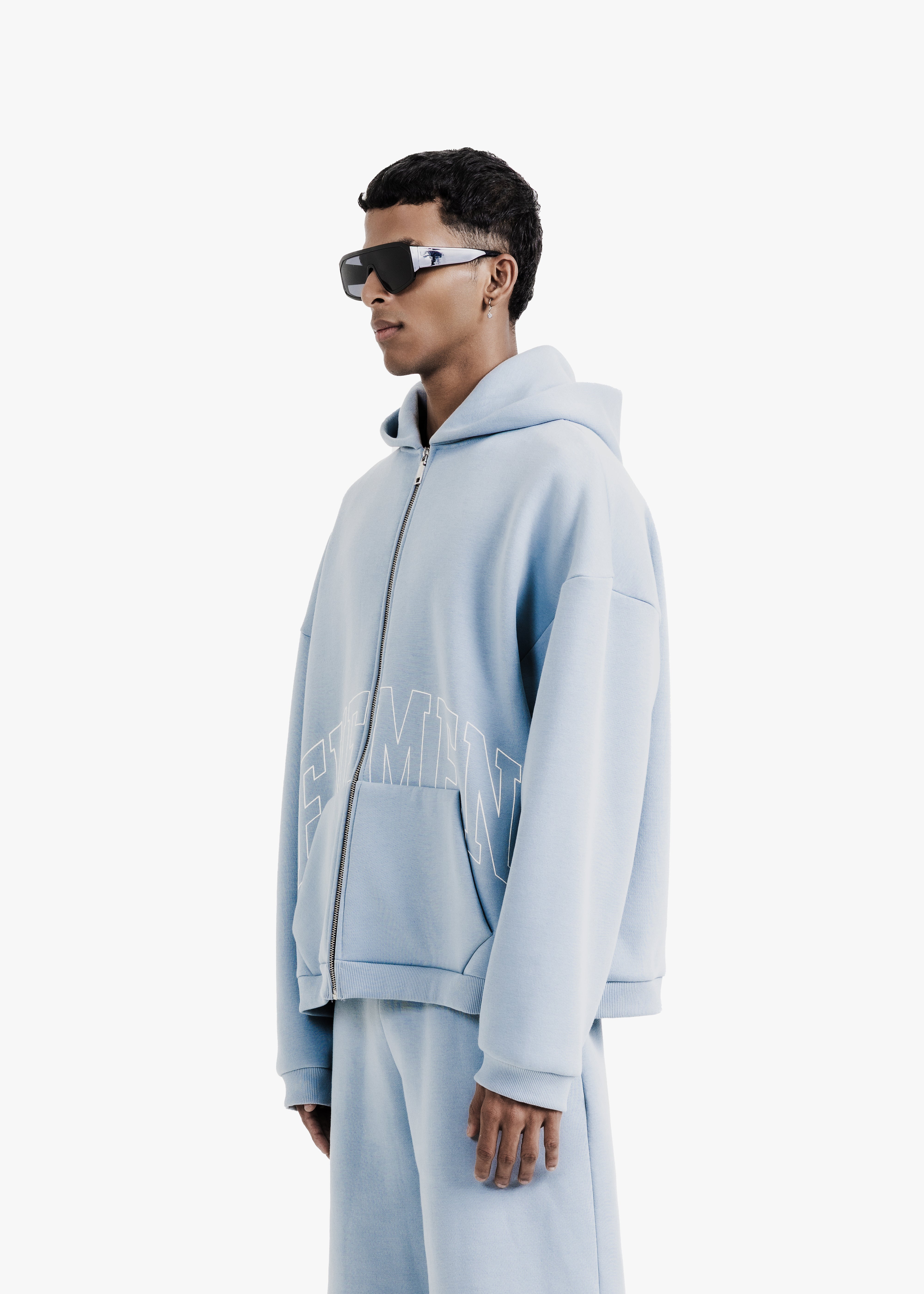 genesis boxy zip through hoodie