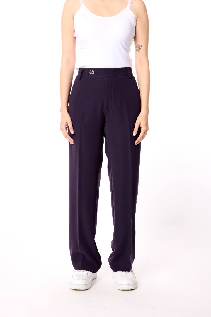 STRAIGHT PANTS BURGUNDY