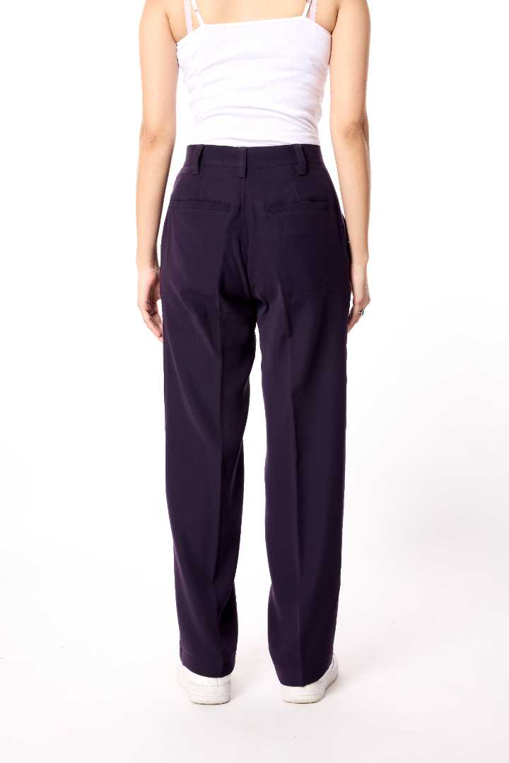 STRAIGHT PANTS BURGUNDY