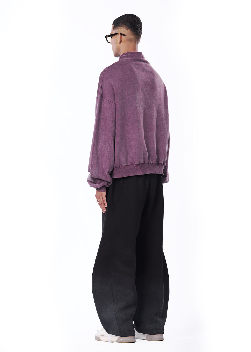 BULLY COWL SWEATSHIRT - PURPLE WASHED