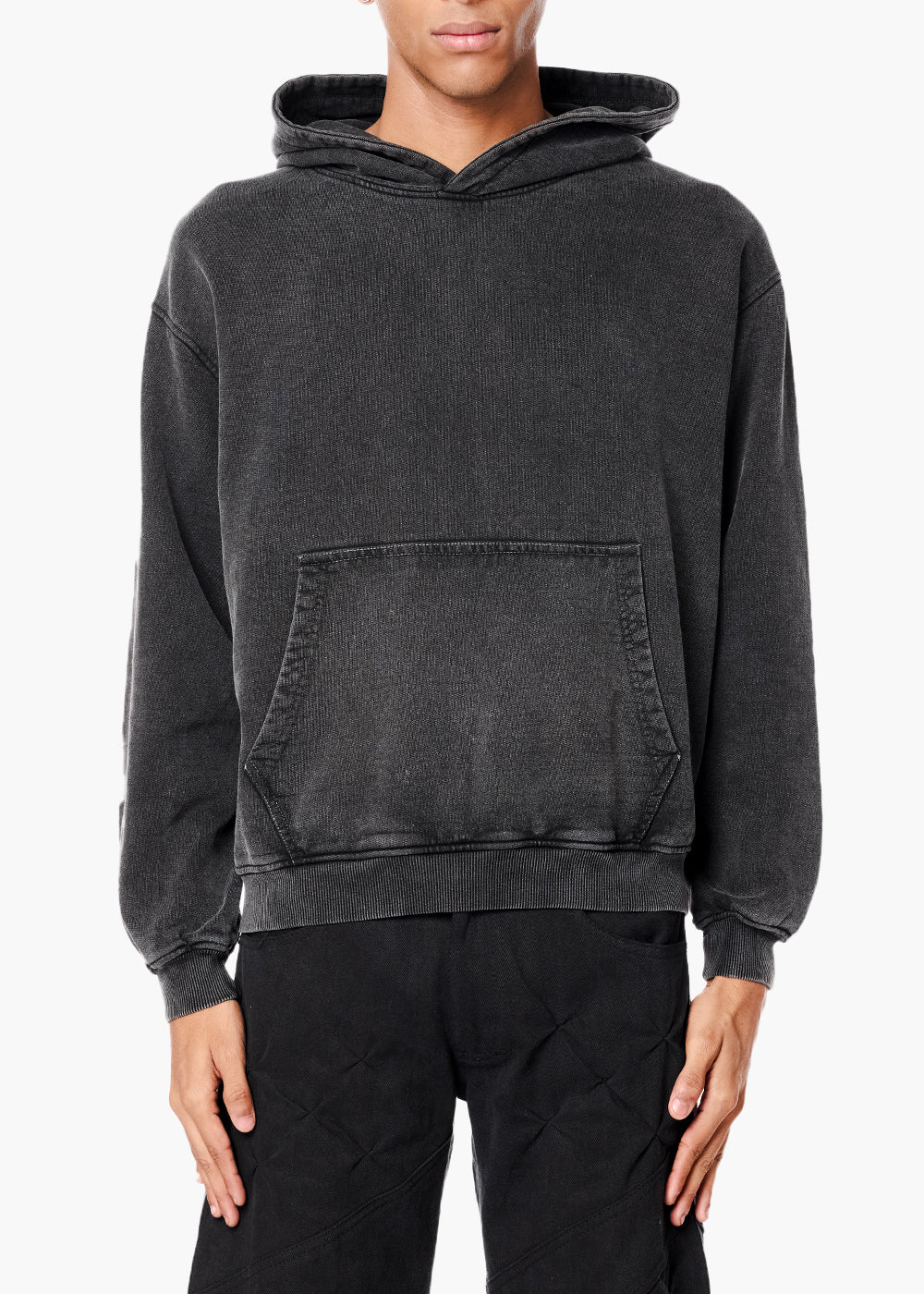 DARK WASH BLANK- HOODIE