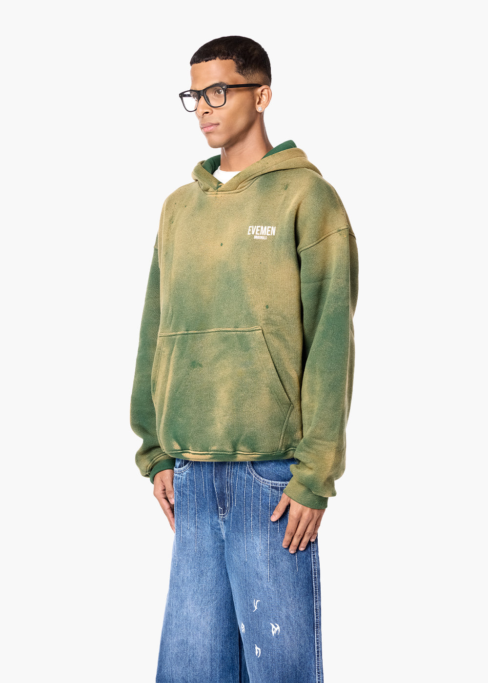 GREEN WASHED HOODIE