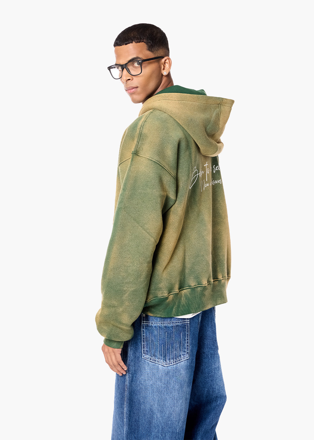 GREEN WASHED HOODIE