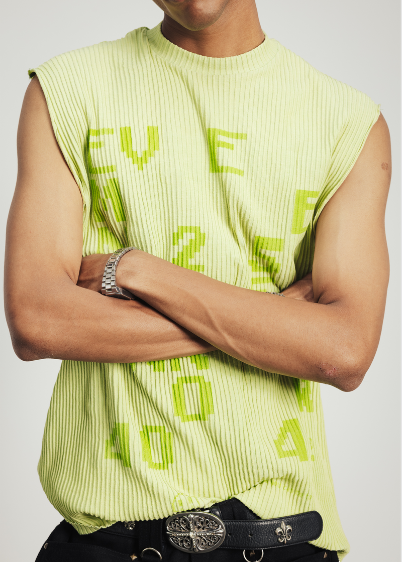 Error ribbed tank - Matcha green lookbook image 2