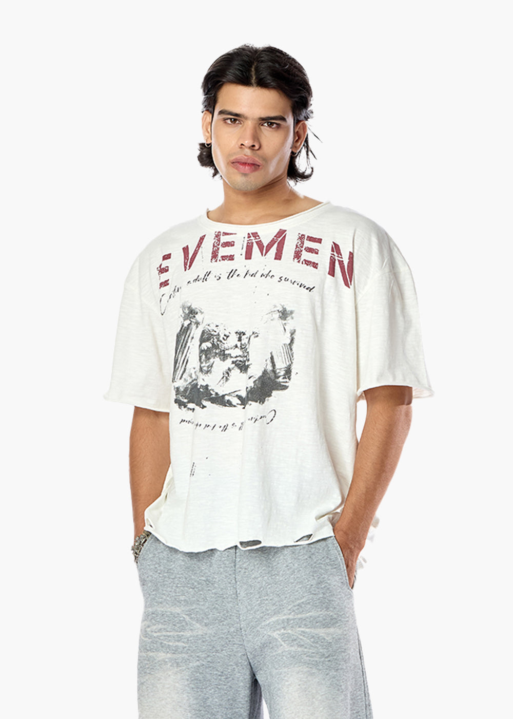 Herculus Distressed Slub T-shirt