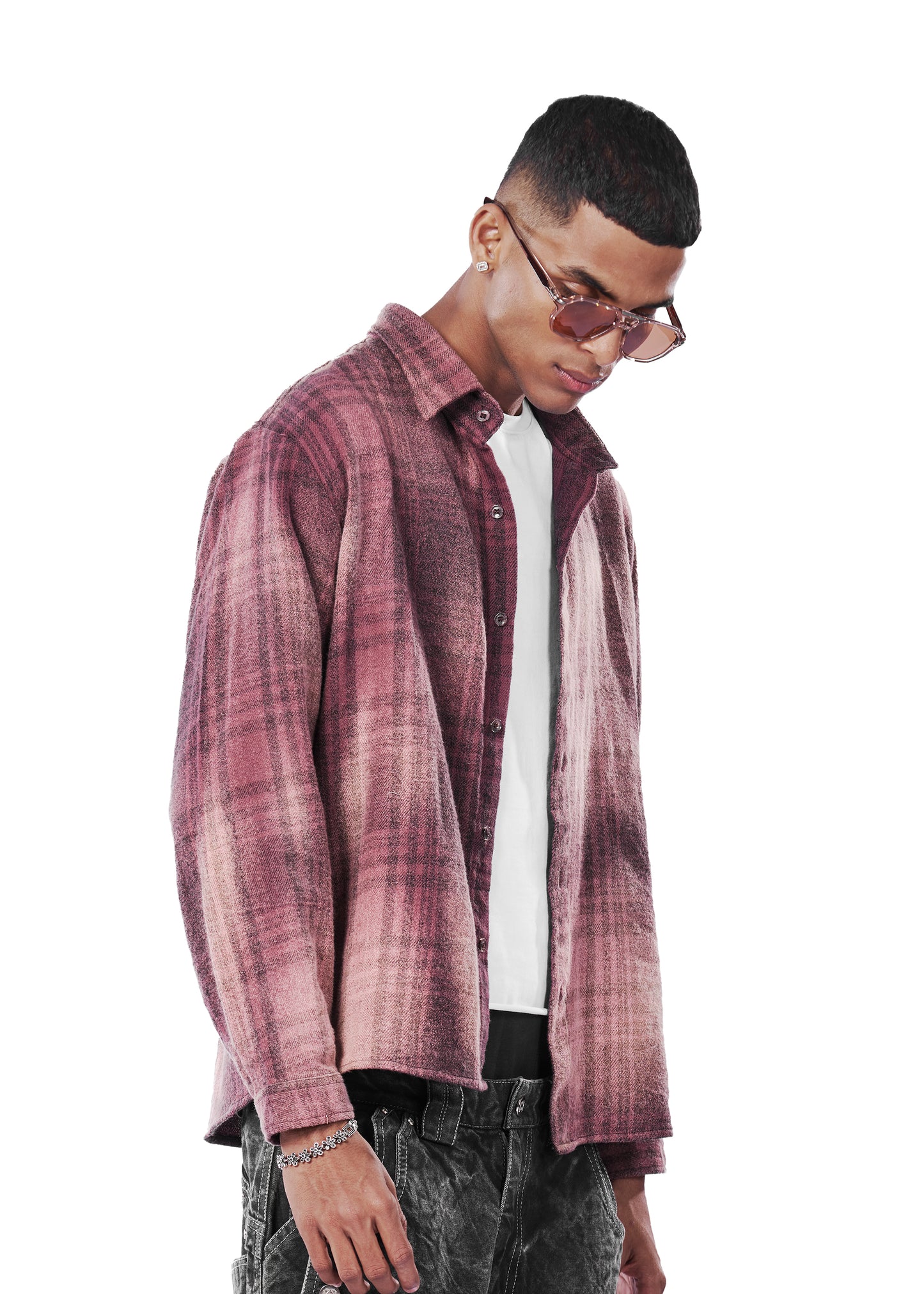 flannel washed shirt