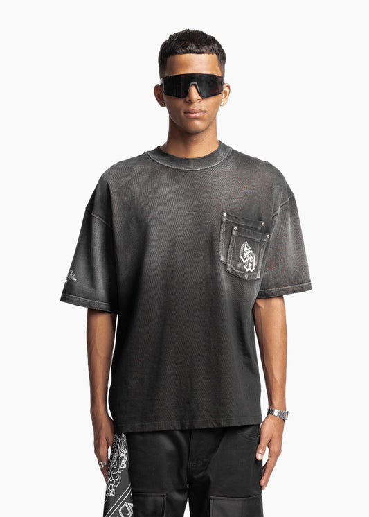 EVEMEN ATELIER T-SHIRT - OMBRE BLACK