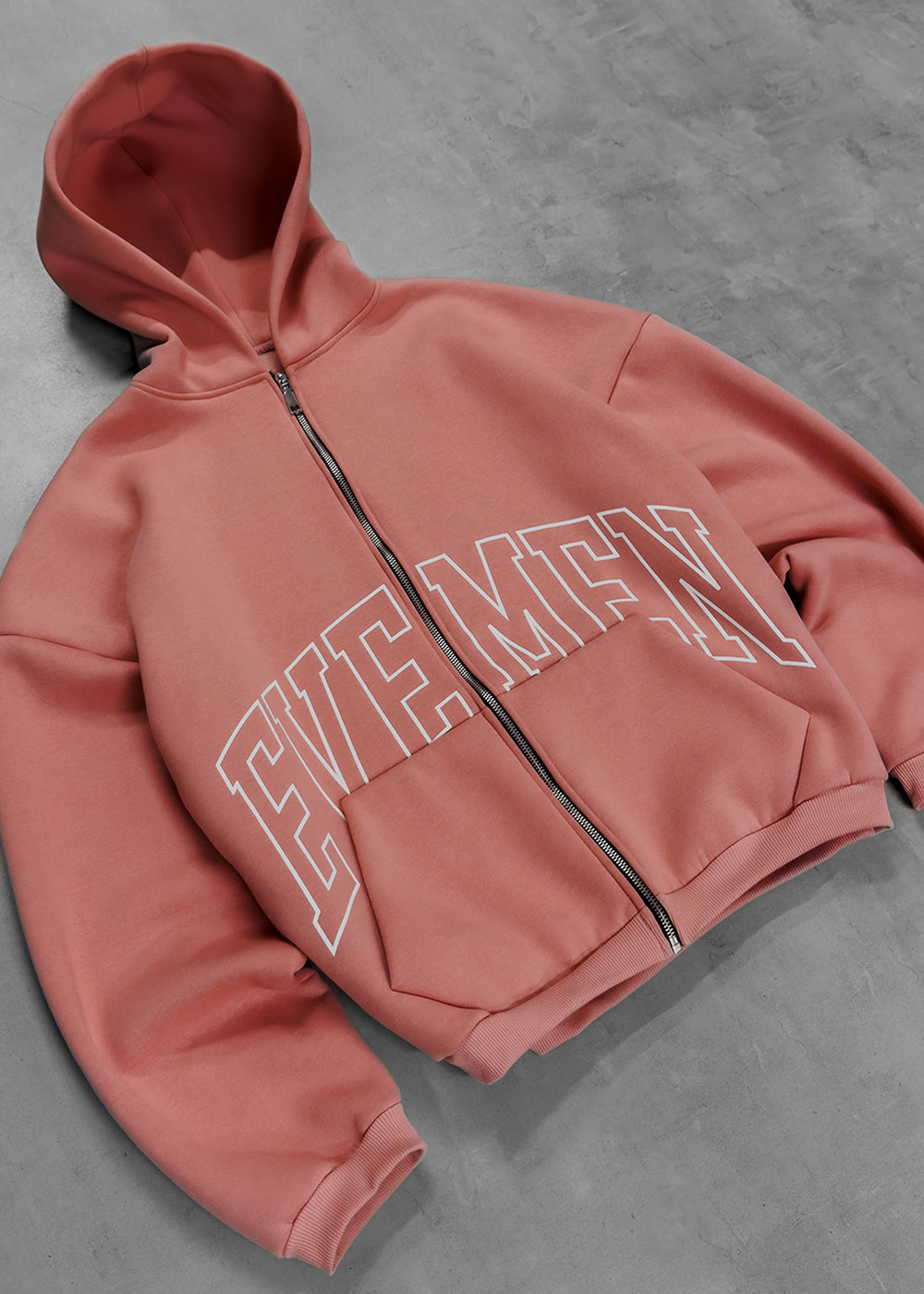 Genesis boxy zip through hoodie - Peach
