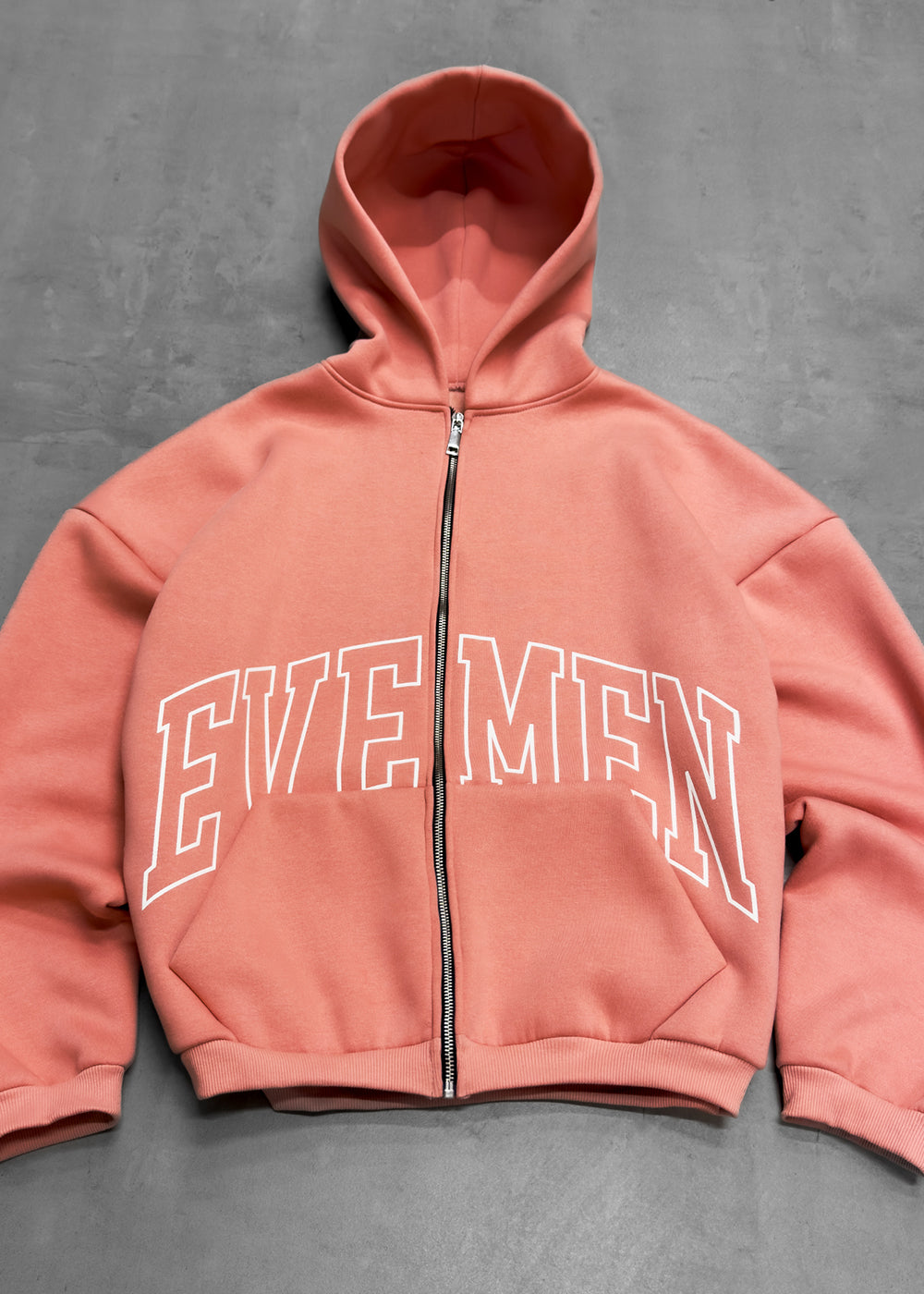 Genesis boxy zip through hoodie - Peach