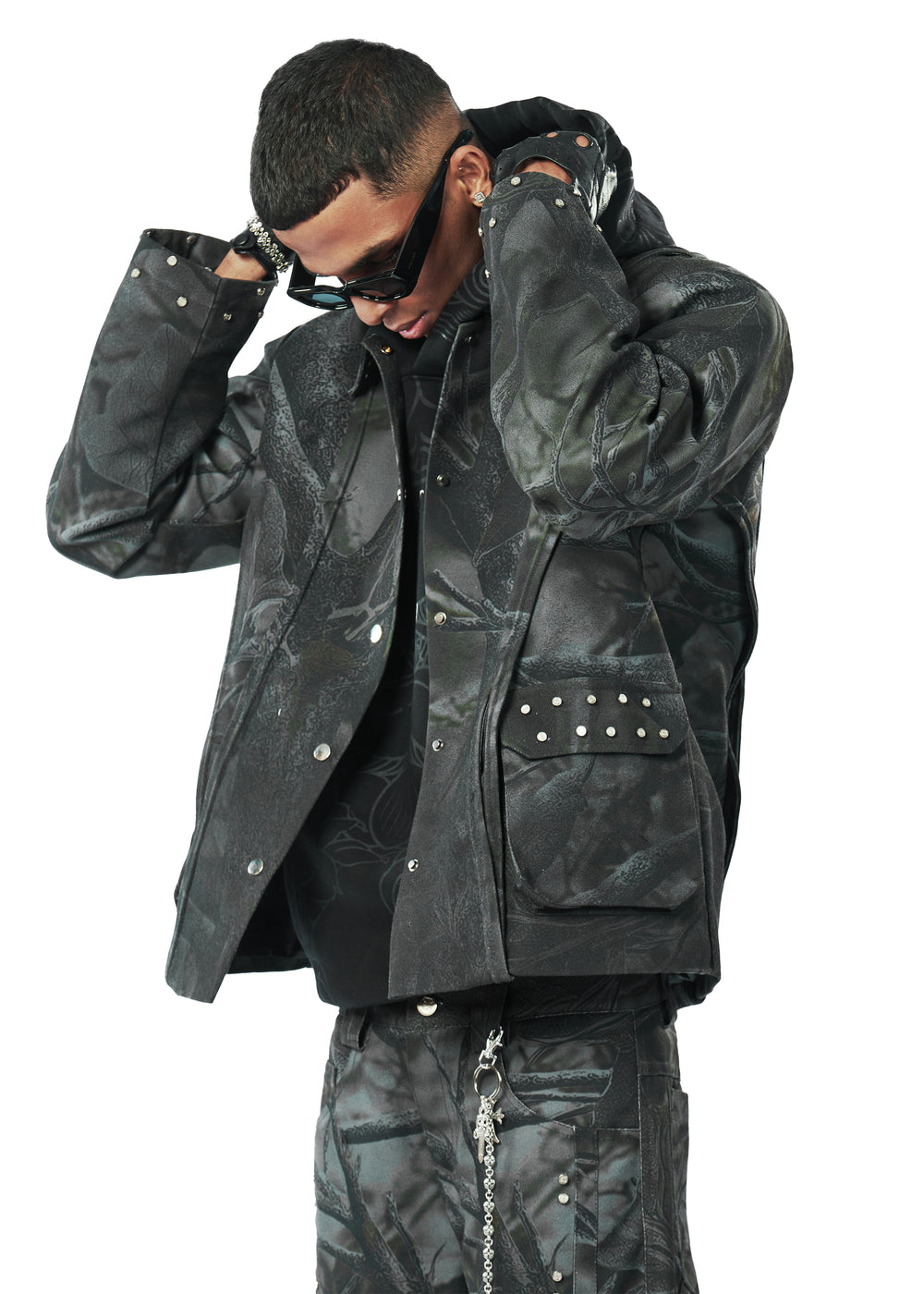 oak tree canvas stud jacket