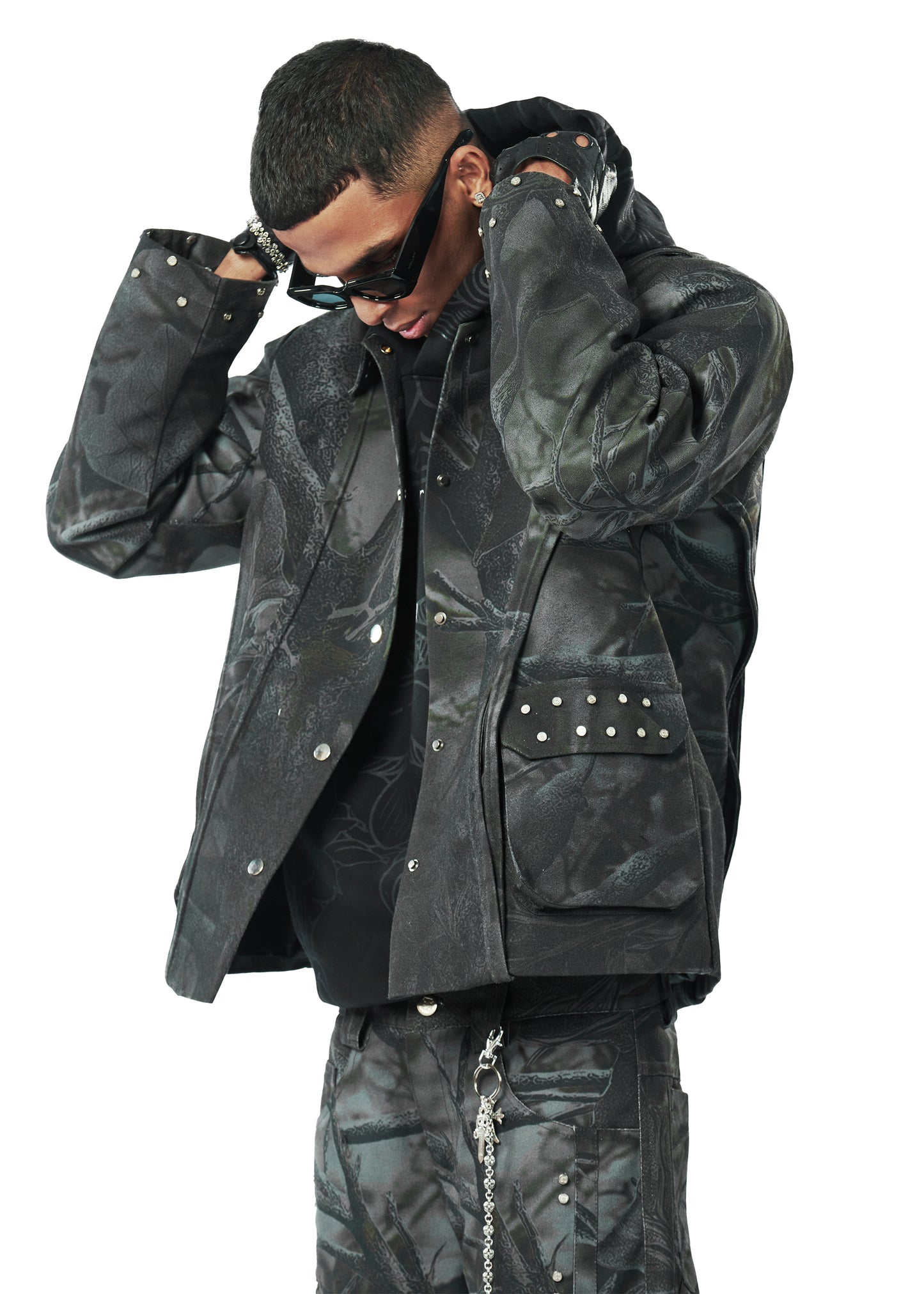 oak tree canvas stud jacket